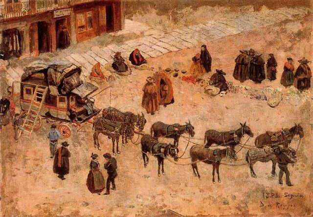 La diligencia de Segovia - Regoyos