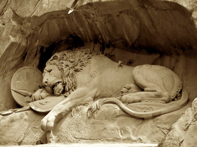 León de Lucerna, Bertel Thorvaldsen