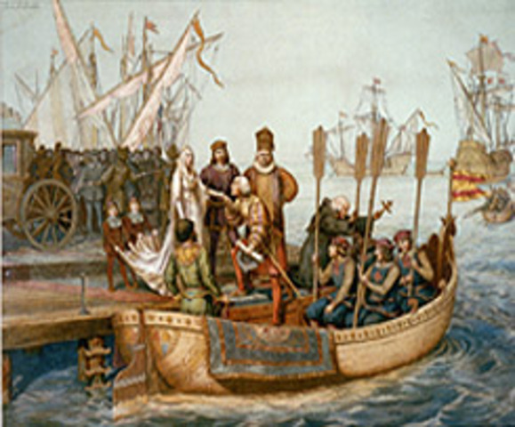 Columbus returns to the Caribbean island of Hispaniola