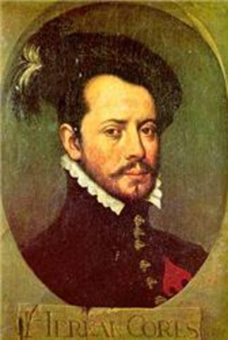 Hernan Cortes set sail from Cuba and landed in Vera Cruz