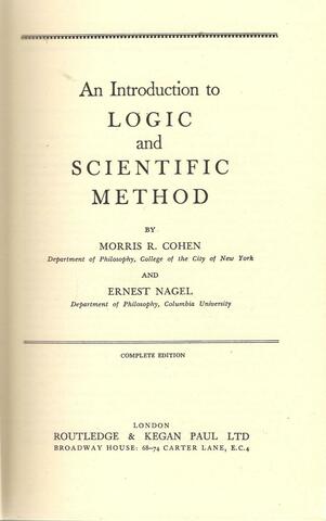 Introduction to Logic and Scientific Method