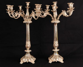Candelabros en Sheffield Plate, Matthew Boulton