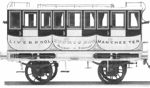 Vagón de la línea Liverpool-Manchester.