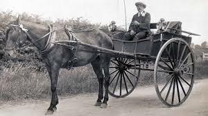 The earliest record of a horse and buggy