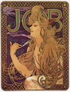 Anuncio de papel, Alphonse Mucha