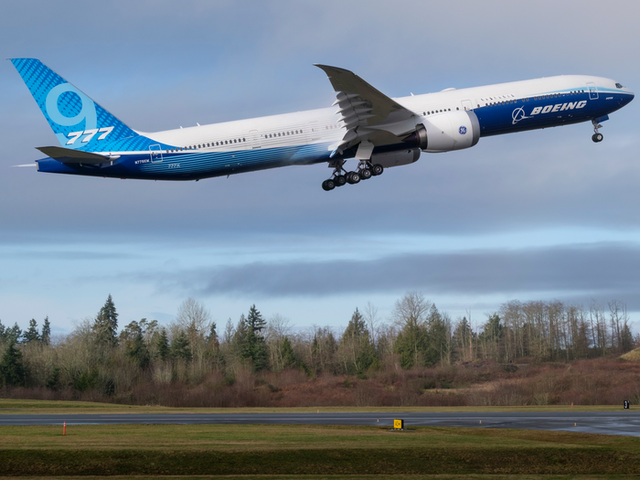 The Third Boeing 777X flew for the first time.