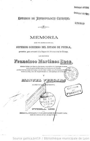 Estudios de antropología criminal