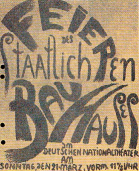 Invitación inauguración Bauhaus, Karl Peter Röhl