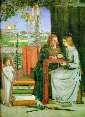 "Adolescencia de la Virgen" de DANTE G. ROSSETTI