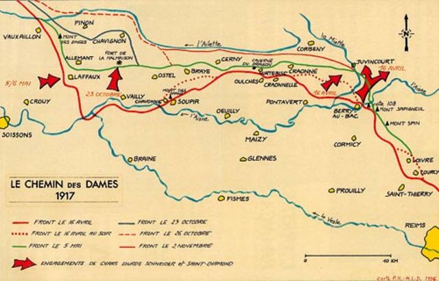 Chemin des Dames Offensive ends in disastrous failure for the French having advanced only 500 yards at the cost of 250,000 casualties