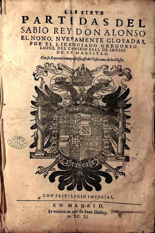 Alfonso X.  Las siete partidas