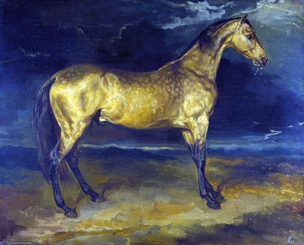 Caballo asustado por un rayo. Géricault