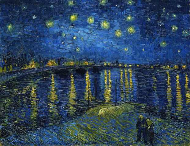 Noche estrellada sobre el Ródano, Van Gogh