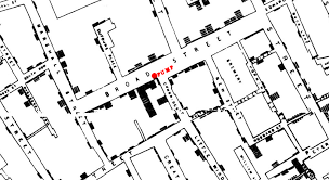 Se expone el mapa del cólera de Snow