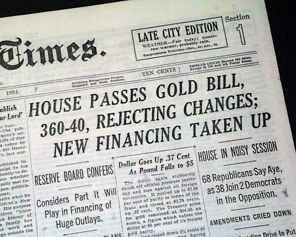 The Gold Reserve Act