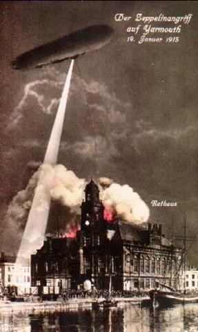 First German attack on English Zepplins