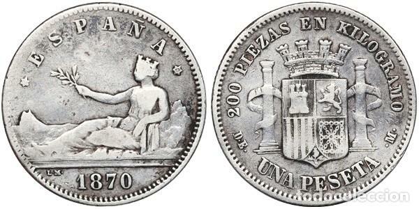 La peseta moneda única de España. (octubre)