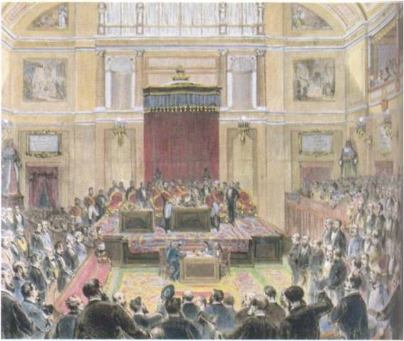 Proclamación de las Cortes del rey Amadeo I de Saboya.