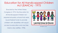 The Education for All Handicapped Children Act (EACHA/EHA)