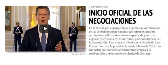 Inicio proceso de paz con las FARC en Cuba