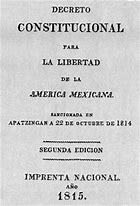 Constitución de 1814 en Apatzingán
