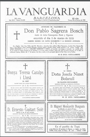 Nacimiento de mi abuela paterna