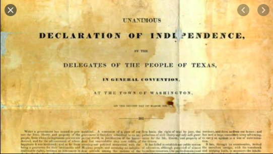 Texas declares independence from Mexico