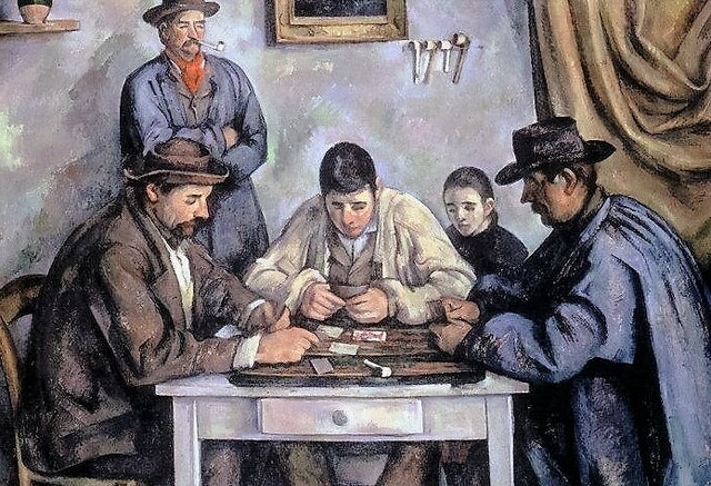 “Jugadores de cartas”  de CEZANNE
