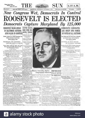 Franklin Roosevelt is Elected President