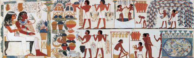 Il funzionario Nakht e la moglie sovrintendono al lavoro dei servi