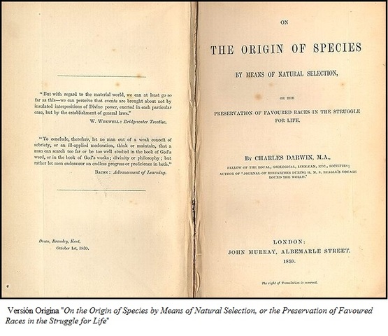 Primera obra de Darwin: El origen de las especies