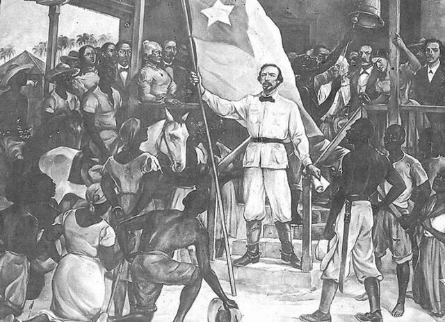Grito de Yara (inicio de la primera guerra de independencia de Cuba). (Octubre