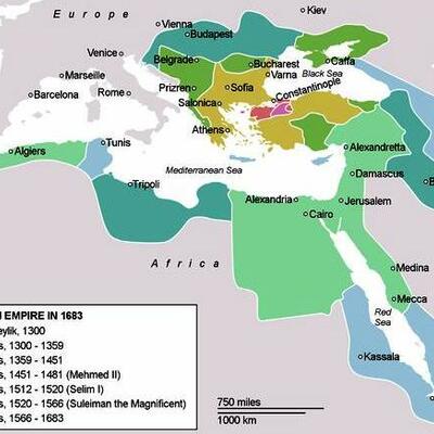 Timeline: Die Entwicklung des Osmanischen Reichs bis 1699