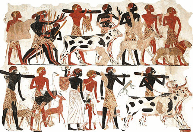 People began settling and farming in Mesopotamia. 4500 B.C.