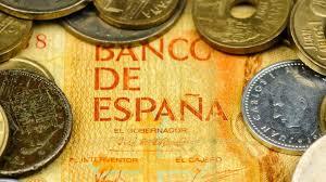 La peseta moneda única de España. (octubre)