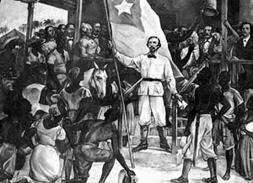 Grito de Yara (inicio de la primera guerra de independencia de Cuba). (Octubre)