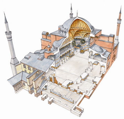 Fi de la construcció de Santa Sofia