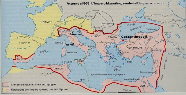 Fu strappata ai visigoti un’ampia porzione della Spagna Meridionale dai bizantini