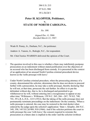 Klopfer v. North Carolina