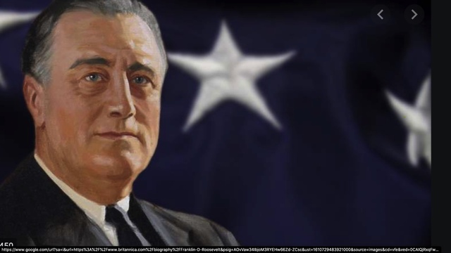 Franklin Roosevelt elected as president 1st time