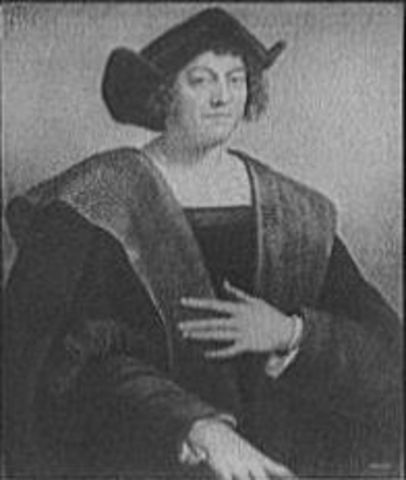 Christopher Columbus fails to find a route to India