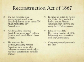 Reconstruction Act of 1867