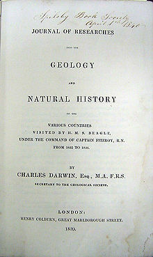 Publicación de la obra Diario del viaje del Beagle de Darwin