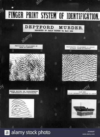 Caso Juicio por Asesinato Deptford, en referencia a la dirección del crimen, y fue el primer juicio por asesinato en Inglaterra en el que se utilizaron las huellas dactilares como prueba