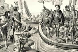 Llegada de Cortes a las costas del Golfo de México