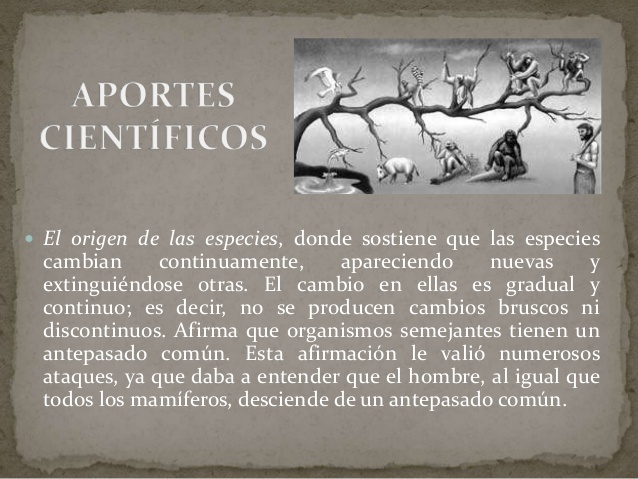 Principales aportes de Charles Darwin