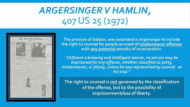 Argersinger v. Hamlin