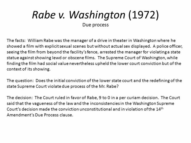 Rabe v. Washington