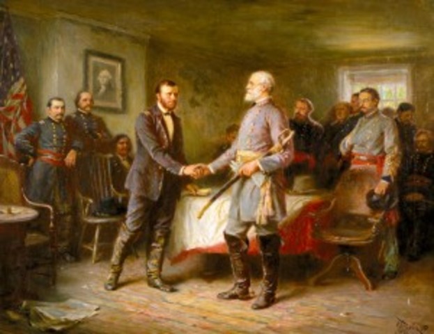Lee Surrenders at Appomattox Courthouse