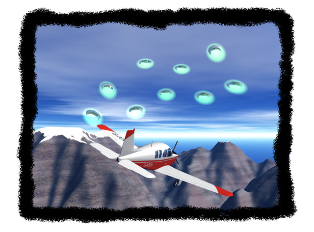 Kenneth Arnold sighting; which popularizes the term "flying saucers."